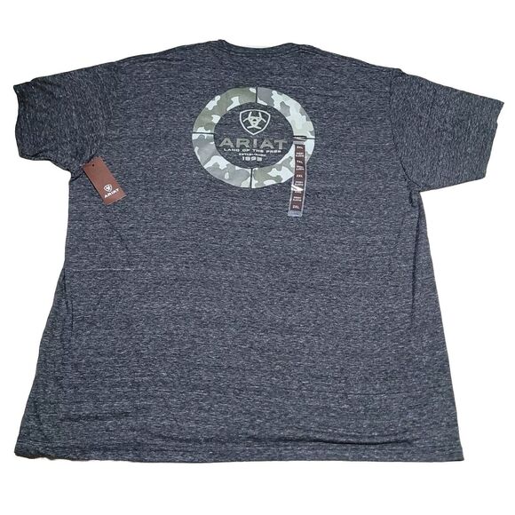 Ariat Camo Ring Short-Sleeve T-Shirt for Men-XXL-Color: Onyx/Snow - Picture 7 of 8